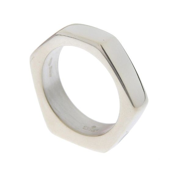 Pre Loved Hexagon Ring by Gucci - Silver 925